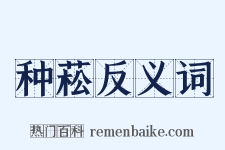 种菘反义词是什么意思的图片